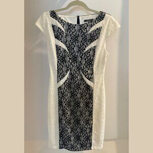 White and Black Cocktail Dress